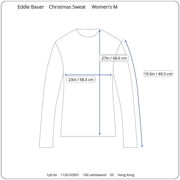 Eddie Bauer Vintage Y2K 100% Lambswool Christmas Holiday Pullover Sweater M - Picture 10 of 10